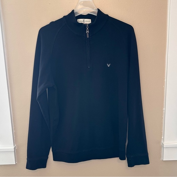 Fairway & Greene Black 1/4 Zip Pullover Sweatshirt Size Large - Picture 1 of 7